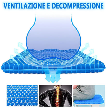 CUSCINO IN GEL ANTIDOLORE    – Più Comfort in Ufficio, in Auto e a Casa